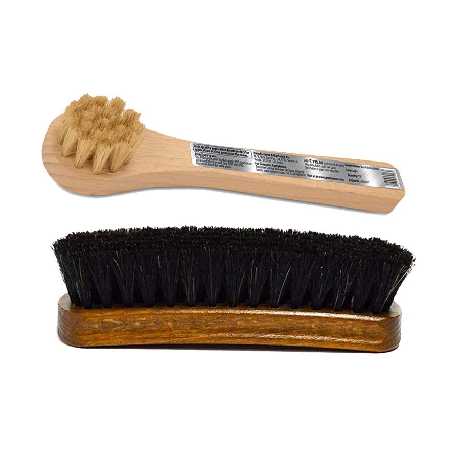 PRO Shoe Application & Horse Hair Brush Combo I Genuine Horse Hair Bristles I Dense Bristles I for Smoot Leather Shoes (B0B2PXJ3PY) Amazon Price History, Amazon Price Tracker