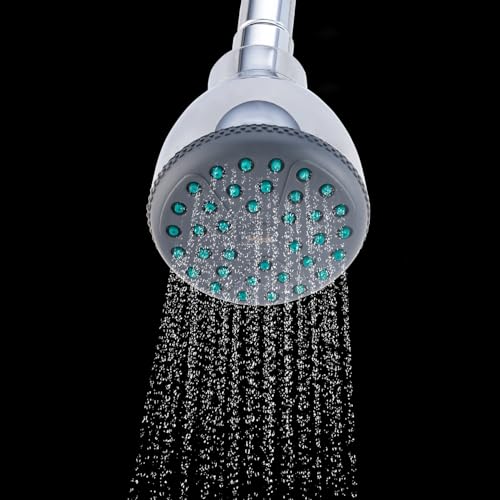 Image of Mila Simplex Single Function Overhead Shower Head | Rain | Chrome Finish Round Showerhead for Wall Mount | Durable ABS Body, Wide Coverage, Easy Install | Bathroom Fitting