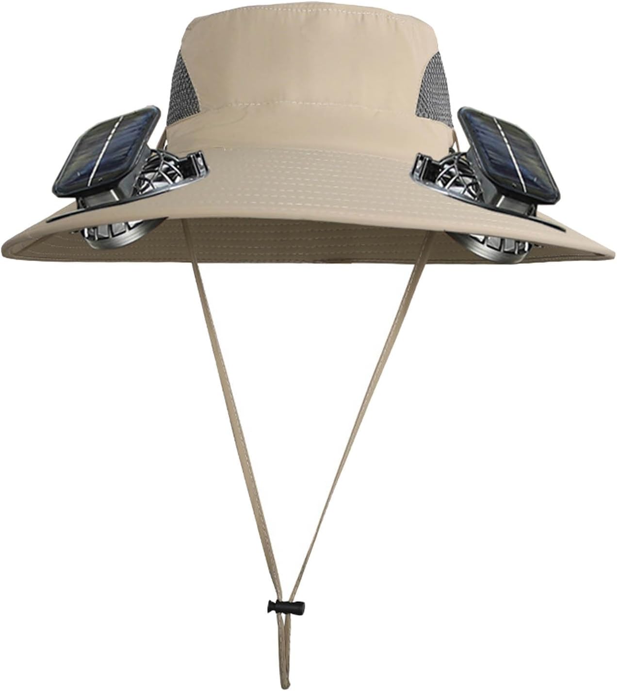 Hat with Fans Solar Power, Wide Brim Solar Fan Hat Outdoor Fishing for Men Women, Quick-Dry Umbrella Hats for Adults