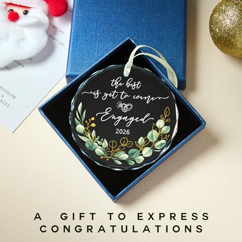 Image of Engagement Gifts for Couples 2026,First Christmas Engaged Ornament 2026