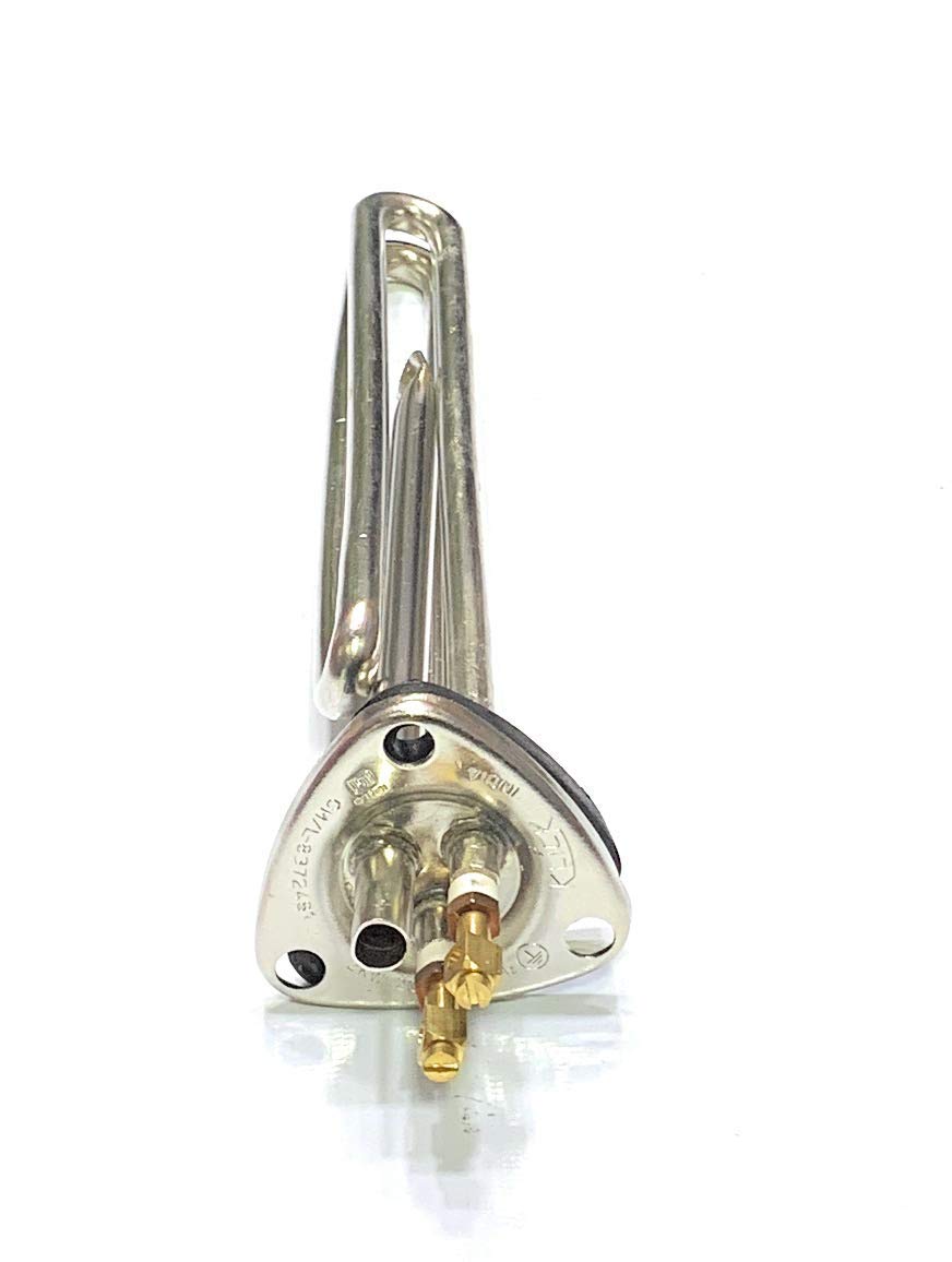 Roshni & Light Water Geyser Heating Coil Element for Geyser 2 KW/2000Wt TIKONA Shape with Thermostat Pocket