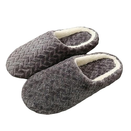 Pantoufles en coton ZONTO pour l'automne et l'hiver - Chausson chaud confortable homme et femme