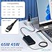 QIOUZW New Slim 65W USB C Laptop Charger Compatible with HP Spectre X360,Spectre,Elitebook x360,Elitebook,Envy,Omnibook,Chromebook,Elite x2,Zbook,ProBook Travel Type C AC Adapter Power Cord Supply