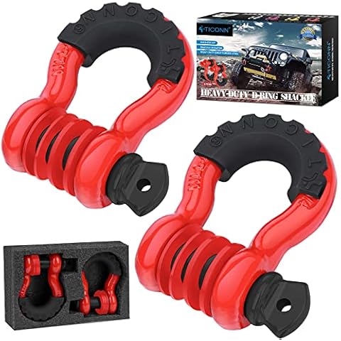 TICONN 2 Pack D Ring Shackles Cover