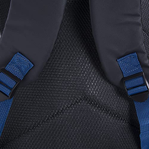 Mochila Premium Now United Assinaturas Zíper Transversal Cool Cinza e Azul Teen