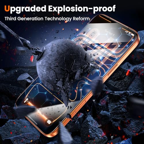 Image of UniqueMe 2 Pack Blue Light Blocking Screen Protector for iPhone 17 Pro Max | 6.9 inch, Anti-blue Light, Eye Protection, Bubble-Free, Tempered Glass, 9H+ Hardness, 3D Full-coverage, Easy Installation