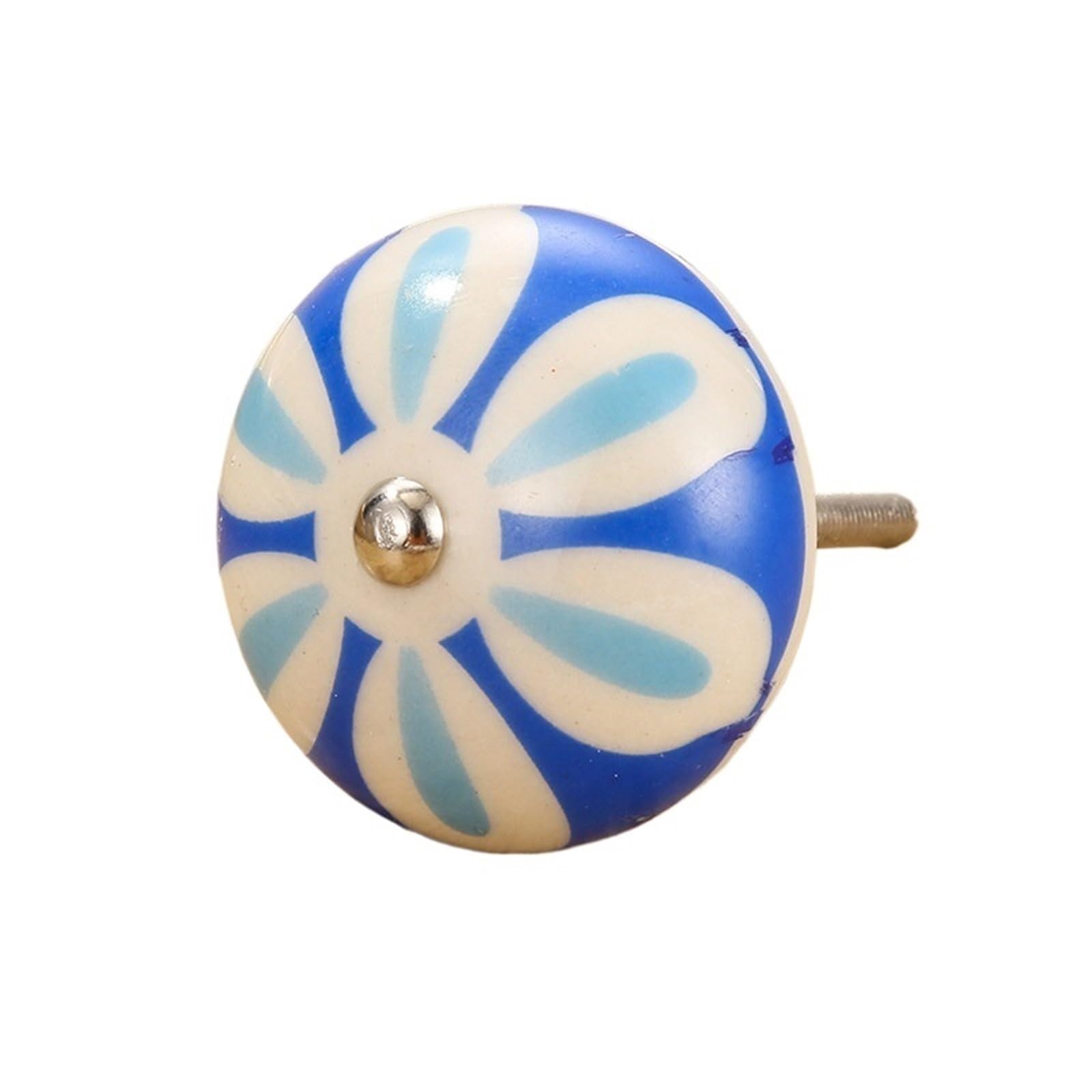 Kifsdlf Color7 1Pcs Multicolor Ceramic Drawer Pulls Floral Door Knob Antique Style Cabinet Dresser Furniture Handles For Cupboard Wardrobes Furniture(Color7)