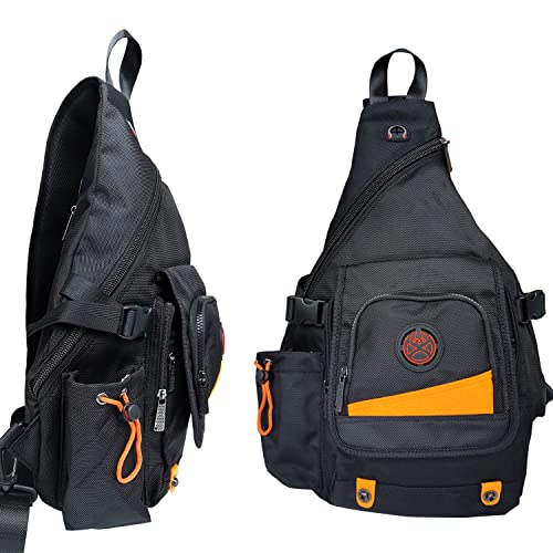 Large Sling Bag Backpack Pack 13" 14" Laptop Bag Satchel Festival Travel Black4