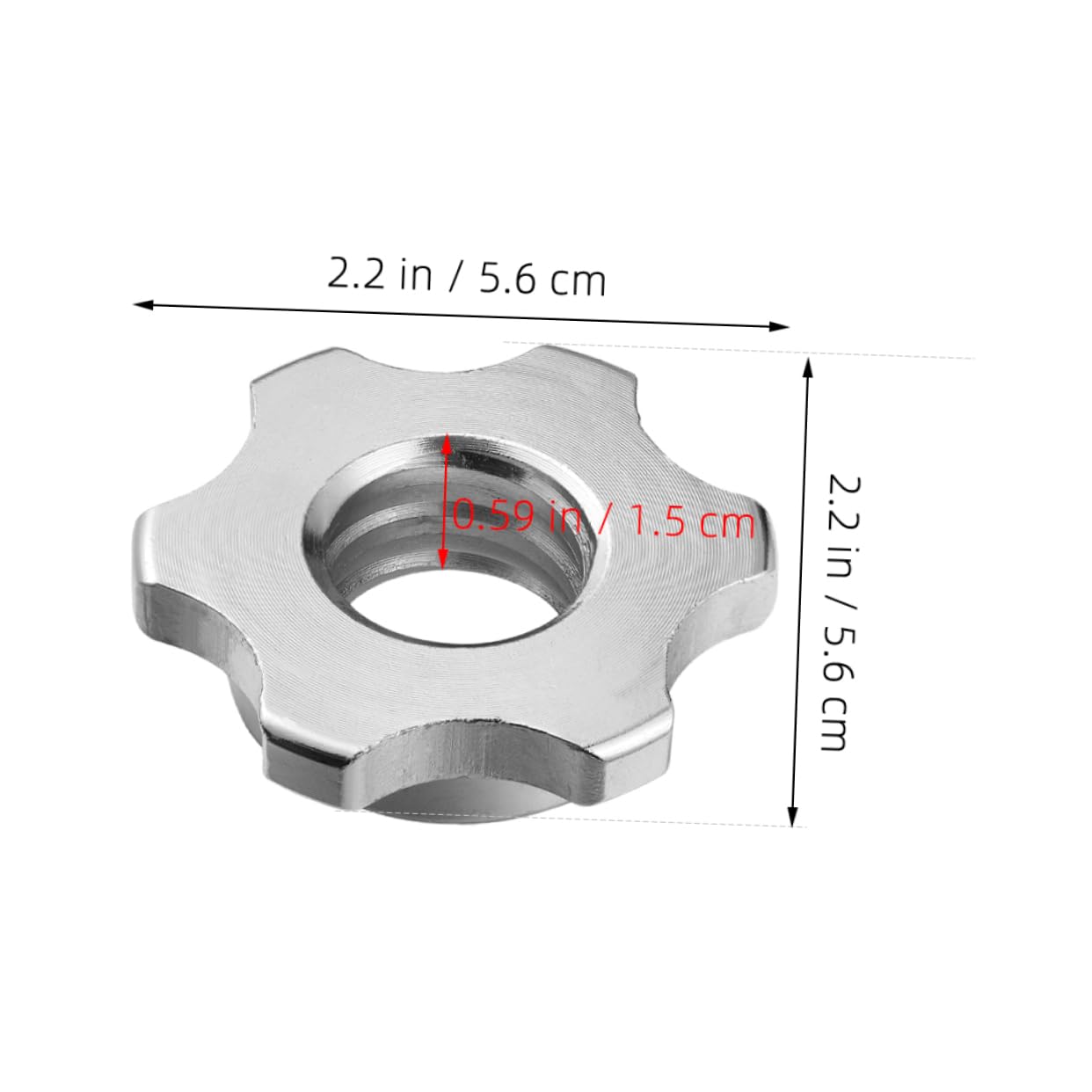 PRETYZOOM 5pcs Slip Dumbbell Barbell Collars Hexagonal Nut Buckles for Secure Cast Construction Easy Installation and Removal Stability During Use