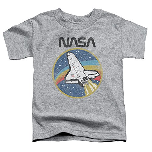 NASA Shuttle Unisex Toddler T Shirt for Boys and Girls Athletic Heather 4T