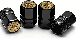 Tampas de haste de válvula de pneu de roda de carro calibre 12 de metal pacote com 4 tampas de válvula de ar de pneu de carro de alumínio padrão legal para carros, caminhões, bicicletas, motocicletas