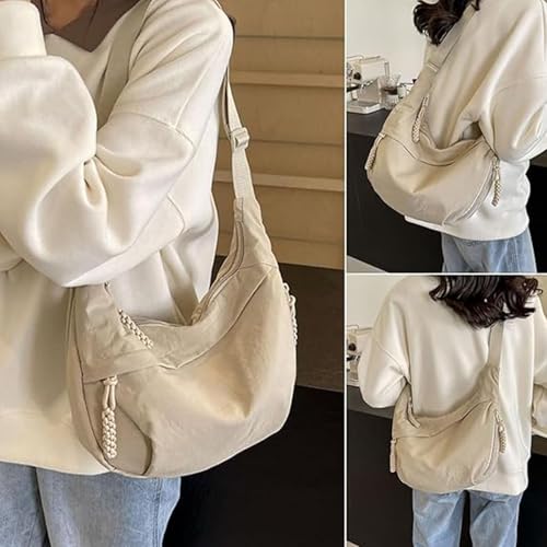 Limorence Crossbody Bag, Limorence Crescent Crossbody Bag, Women's Fashion Plain Color Nylon Crossbody Bag2