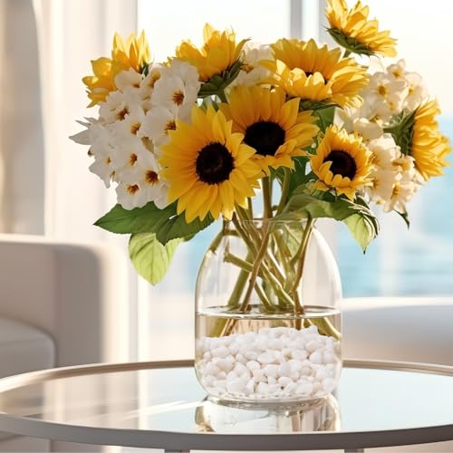 Image of 2.5 lbs Small White Rocks for Planters, 3 /8 inch White Pebbles for Vases, Decorative Small Stones for Plants, Succulents, Bamboo, Terrarium, Landscape, Garden