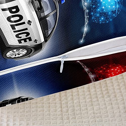 Homewish Boys Police Car Cushion Covers 16x16 Set of 2 - Image 3