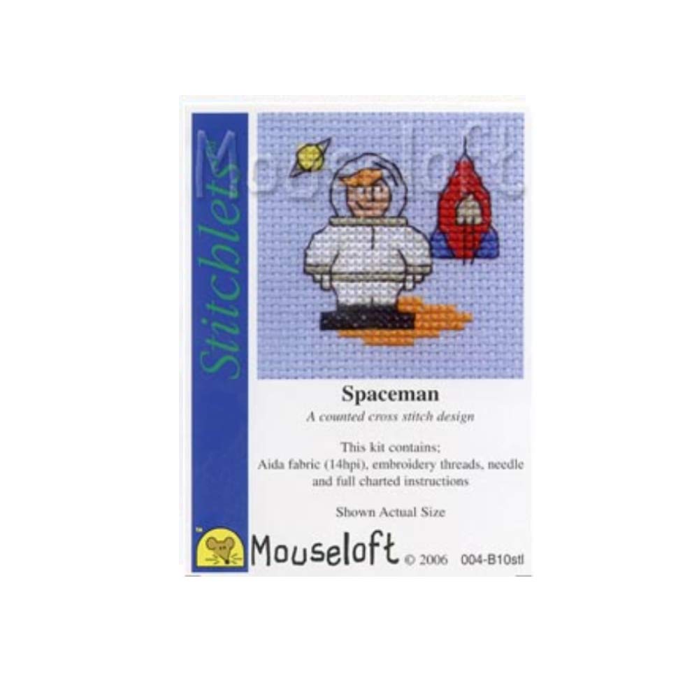 Mouseloft Mini Cross Stitch Kit - Spaceman, Stitchlets Collection