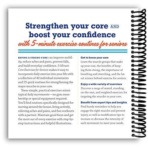 5-Minute Core Exercises for Seniors: Daily Routines to Build Balance and Boost Confidence [Spiral-bound] - image 2