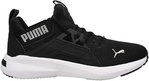 PUMA Women's SOFTRIDE Enzo NXT Running Shoe, Black-Metallic Silver, 8.5