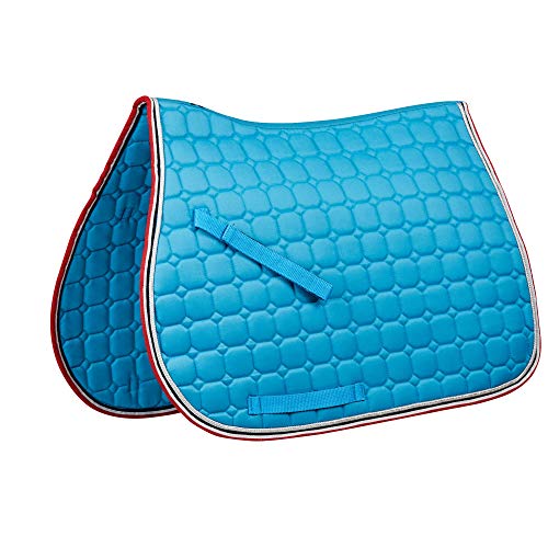 Saxon Coordinate Quilted Ap Saddle Pad Cob Blue #TOP30