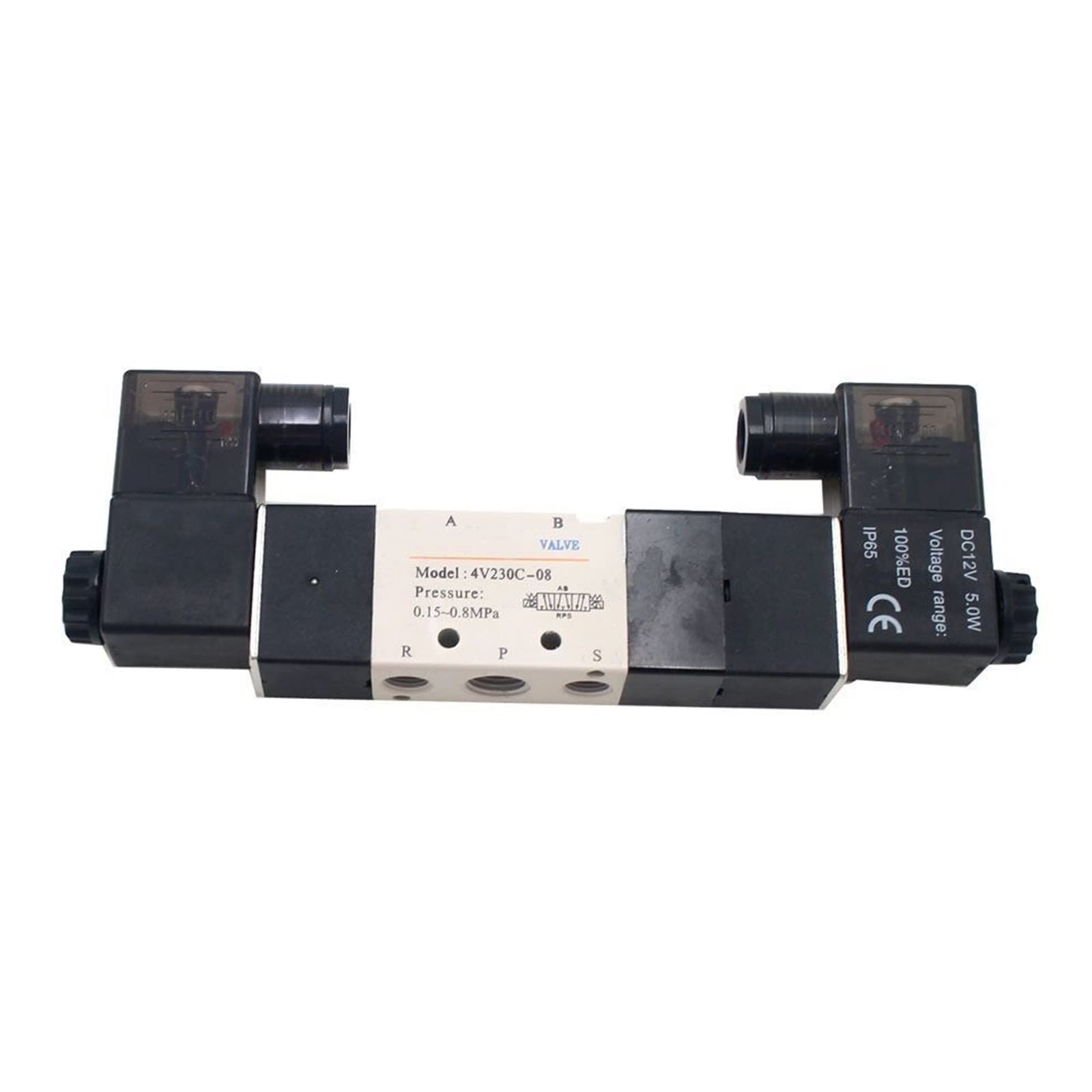 Vanne pneumatique 4V230C-08 évite les fuites d'air sur circuit 5 ports 24V
