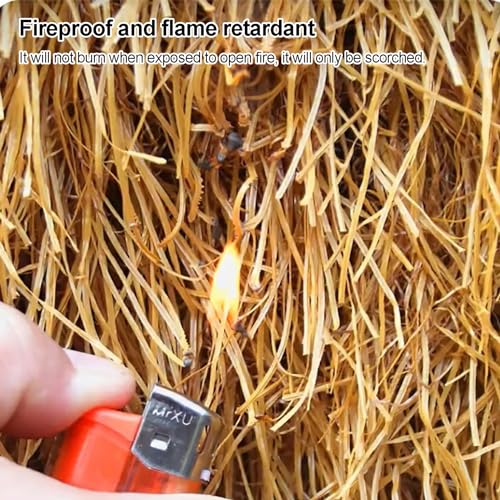 Chaume artificiel mexicain 0,5x17m en paille de palmier et tissu PP avec fil métallique