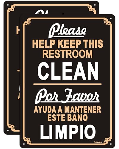 Panneaux bilingues Keep Clean Restroom pour résoudre les problèmes d'incivilité