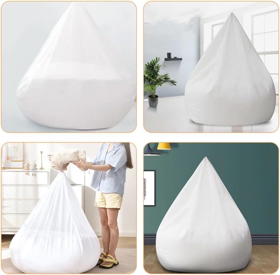 BESTOYARD Inner Liners for Bean Bag Chair Covers - Sack Bean Bag Replacement Cover Case Liner Filling for Chair Lazy Sofa Inner Liner, 155.00X130.00X90.00CM, White - Image 6