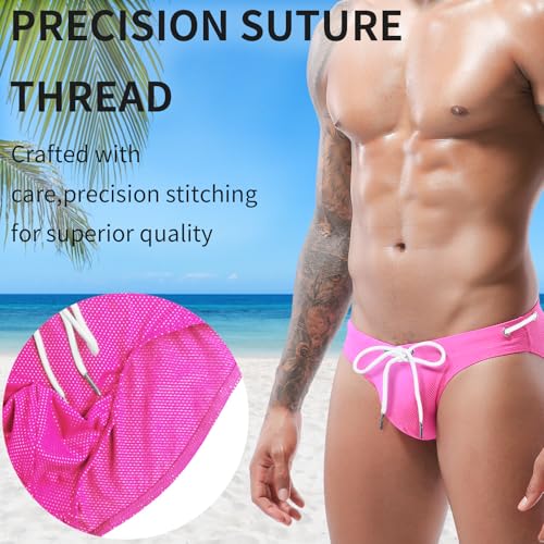 KAREN SPACE Mens Swim Briefs Adjustable Drawstring Multicolor Options Bikini Briefs Swimwear4
