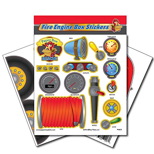 Paper-Box-Pilots-Cardboard-Box-Fire-Engine-Stickers