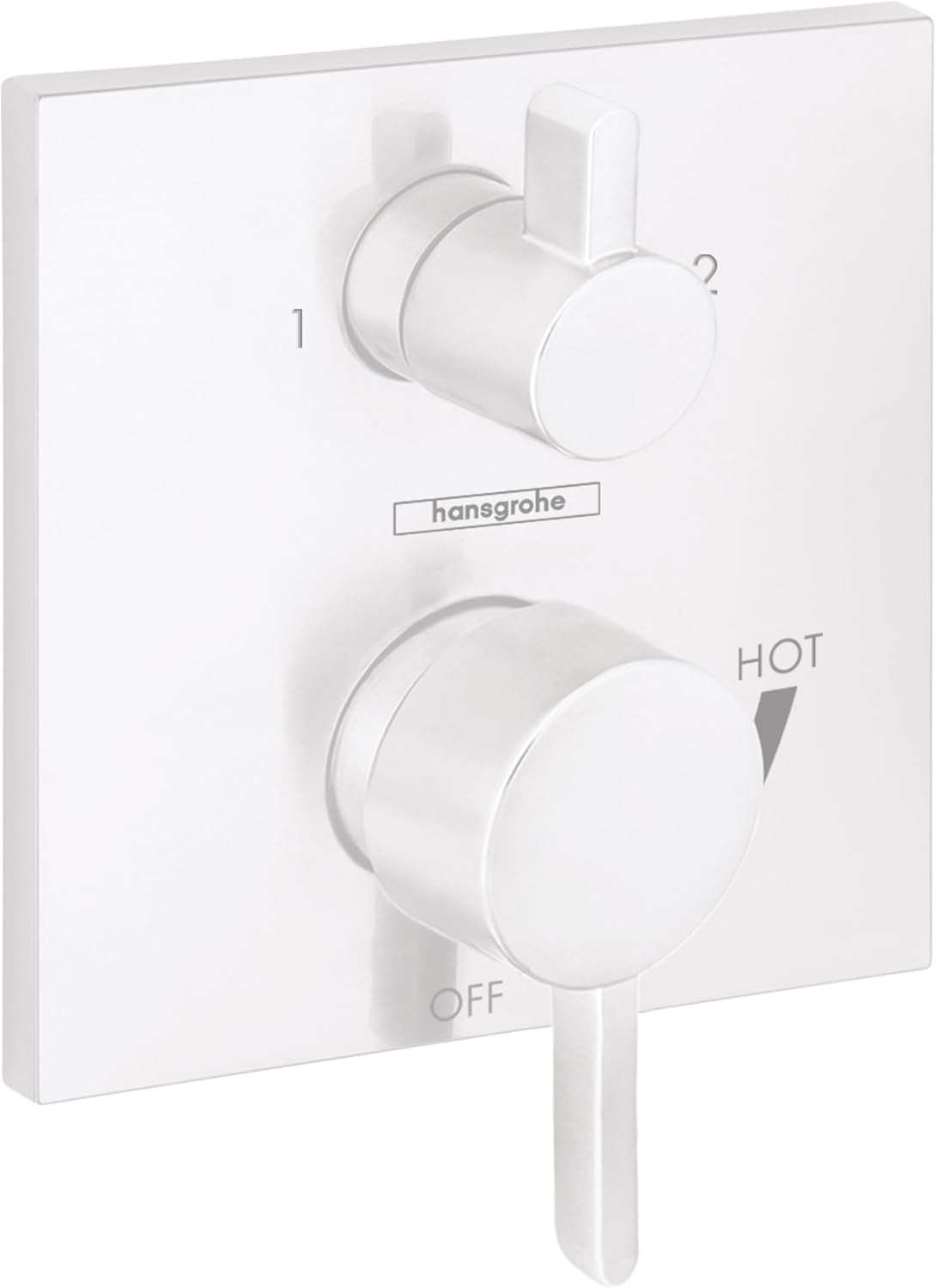 hansgrohe Ecostat Modern Pressure Balance Shower Valve Trim with Diverter in Brushed Bronze, 15862141