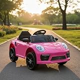 Carro Elétrico 12V de Passeio Infantil com Luz Som e Controle Remoto (Rosa)