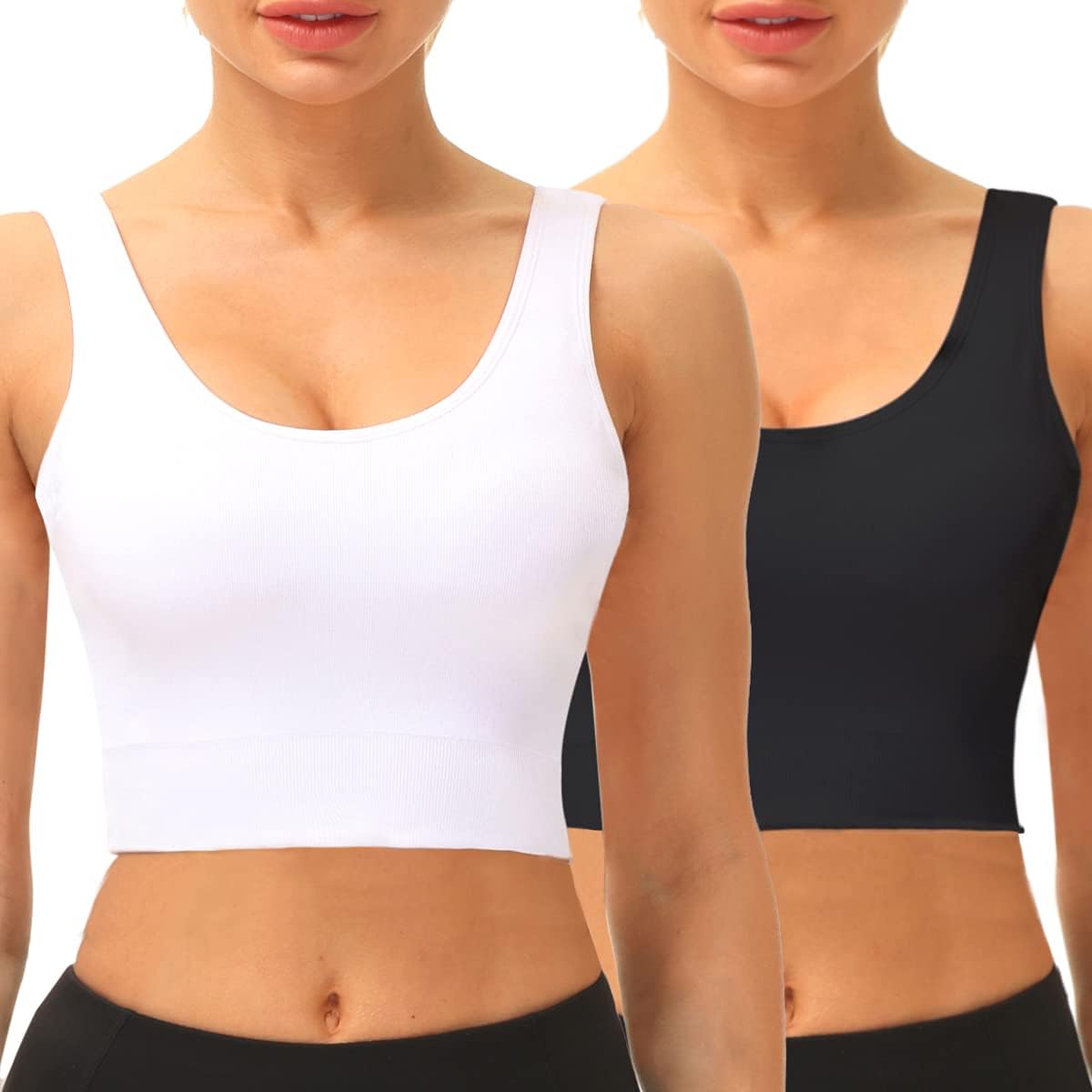Women Seamless Sports Bra Wireless Compression Bra Without Pading Comfort Yoga Crop Tops Vest for Running Sports Fitness