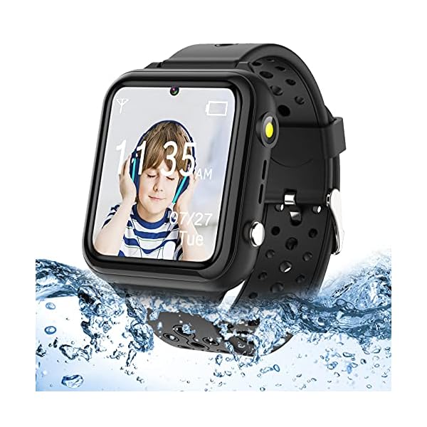 Kids-Smartwatches-for-Girls-Boys-Waterproof-Kids-Smart-Watches-Phone-HD-IPS-Touch-Screen-Call-Watch-for-Kids-with-11-Games-3-Alarm-Music-Video-Camera-Torch-Birthday-Gifts-for-Kids-Ages-3-14 JOJOHOY Kids Smartwatches for Girls Boys - Waterproof Kids Smart Watches Phone, HD IPS Touch Screen Call Watch for Kids with 11 Games 3 Alarm Music Video Camera Torch,Birthday Gifts for Kids, Black