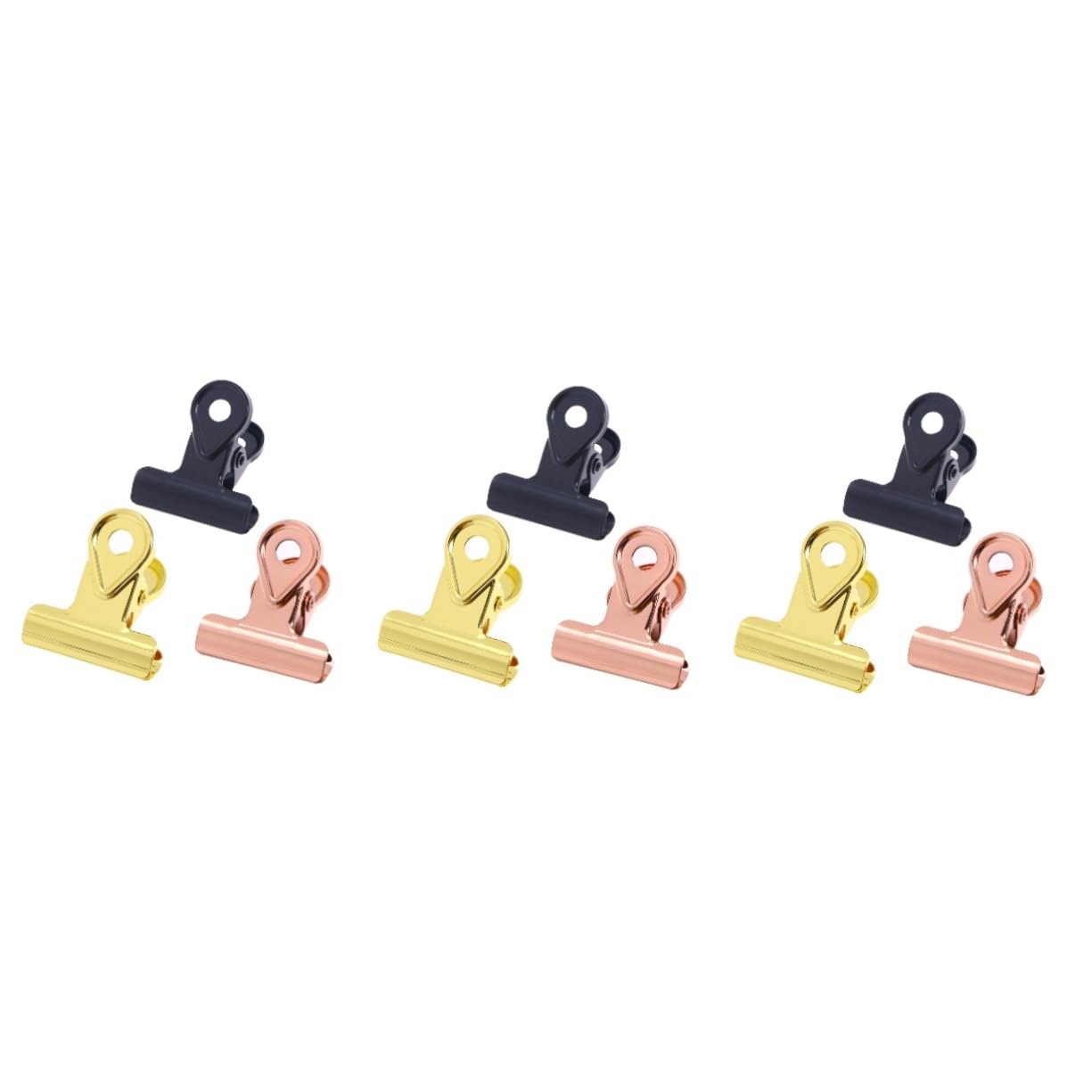 Operitacx 45pezzi Clip Metallo Con Cerniera Per Carta Fermagli Rame Per Ufficio e Casa Design Elegante e Resistente e Opaco