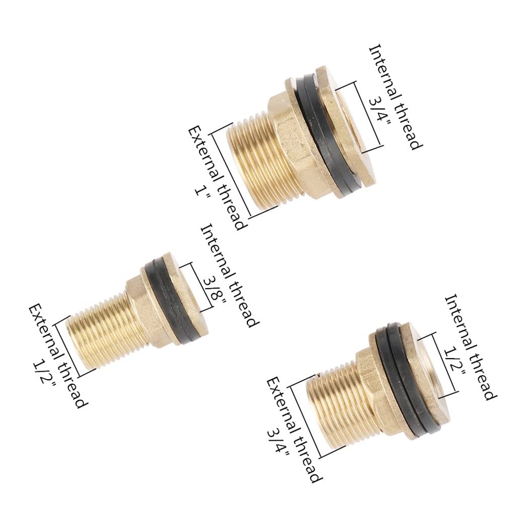 Plomería Juntas y Conexiones, 1 conector de latón con rosca hembra for jardín, rosca macho de 1/2", 3/4", 1" a adaptadores de tubería de riego for pecera de 3/8", 1/2", 3/4"(44993)