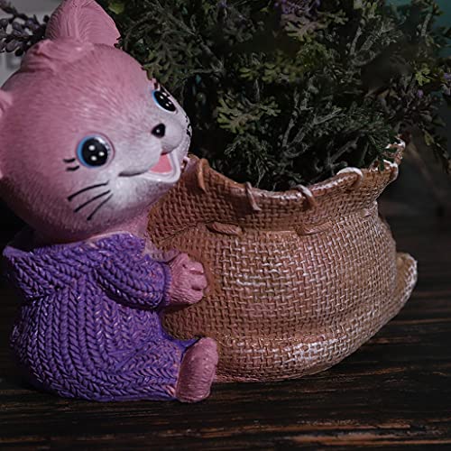 Mini ornement flowerpot resin avec support, une idée cadeau parfaite pour bureau