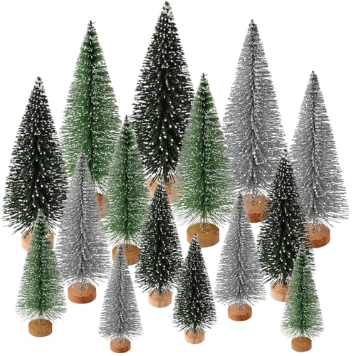 15 Stück Mini Weihnachtsbaum Künstlich Klein Tannenbaum Christbaum...