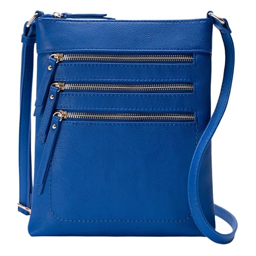 Image of Solene Crossbody Bag Functional Multi Pocket Messenger Purse Top Zip Closure Shoulder Handbag With Adjustable Strap