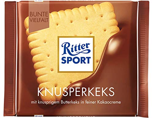 Ritter Sport Butter Biscuit Chocolate Bar Candy Original German Chocolate 100g/3.52oz