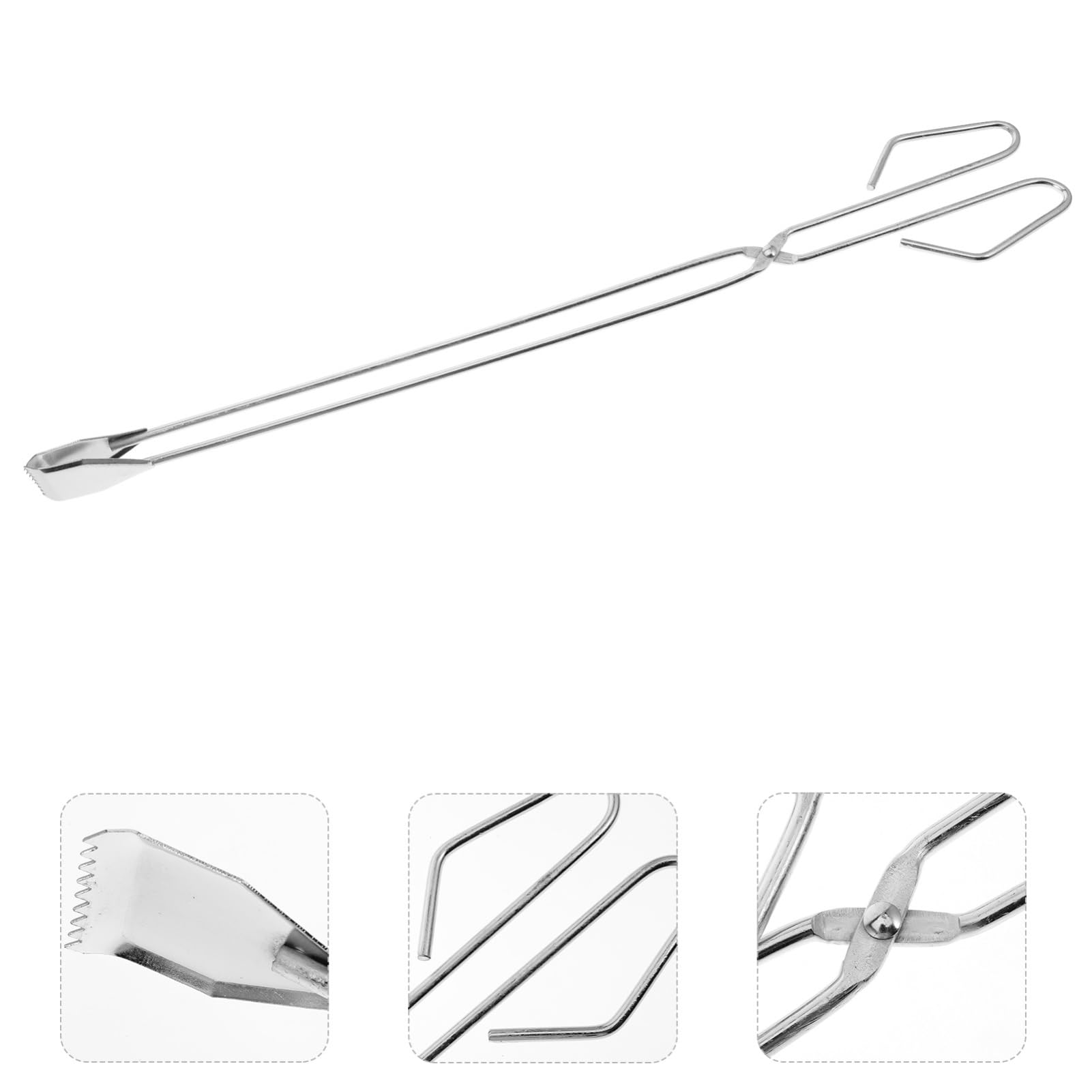 Müllzange und Müllclip zum Sammeln Müll 2 Stück Scherenzange aus Edelstahl als Praktisches Werkzeug für Sommeratmosphäre Beim Grillzubehör und Outdoor Küche