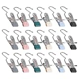 360&deg; Stiefel-Kleiderb&uuml;gel, Clips, tragbar, rutschfest, drehbar, strapazierf&auml;hig, Haken zum Aufh&auml;ngen f&uuml;r Zuhause, Schrank, Reise, Hosen, Socken, Handt&uuml;cher, Handtaschen, 18 St&uuml;ck
