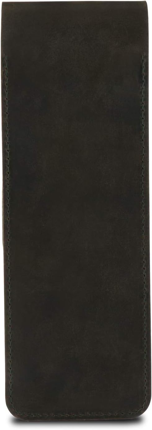 Londo Genuine Leather Pen and Pencil Case with Tuck in Flap, Stationery Bag