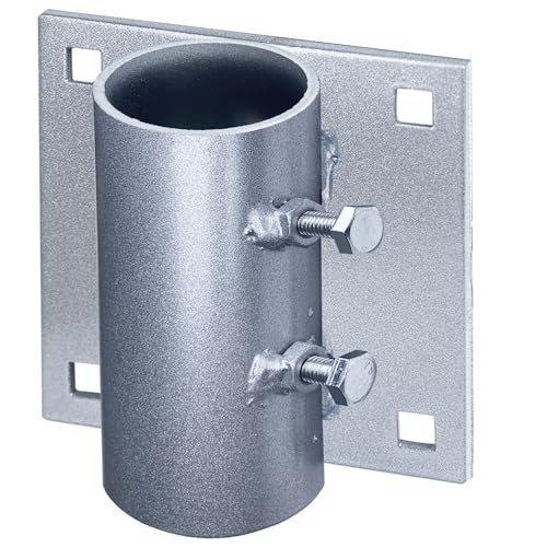 Joewuzun 2 Pcs Heavy-Duty Stationary Side Leg Pipe for Boat Dock Welding, and Galvanized Finish - Ideal Dock Edge Hardware for Floating Dock Accessories with Adjustable Mounting Screws