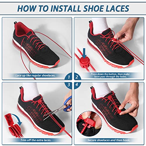 Image of HOMAR Elastic No Tie Shoe Laces Stretch Tieless Shoe Laces for Sneakers No Tie Shoelaces Elastic Laces for Adults and Kids