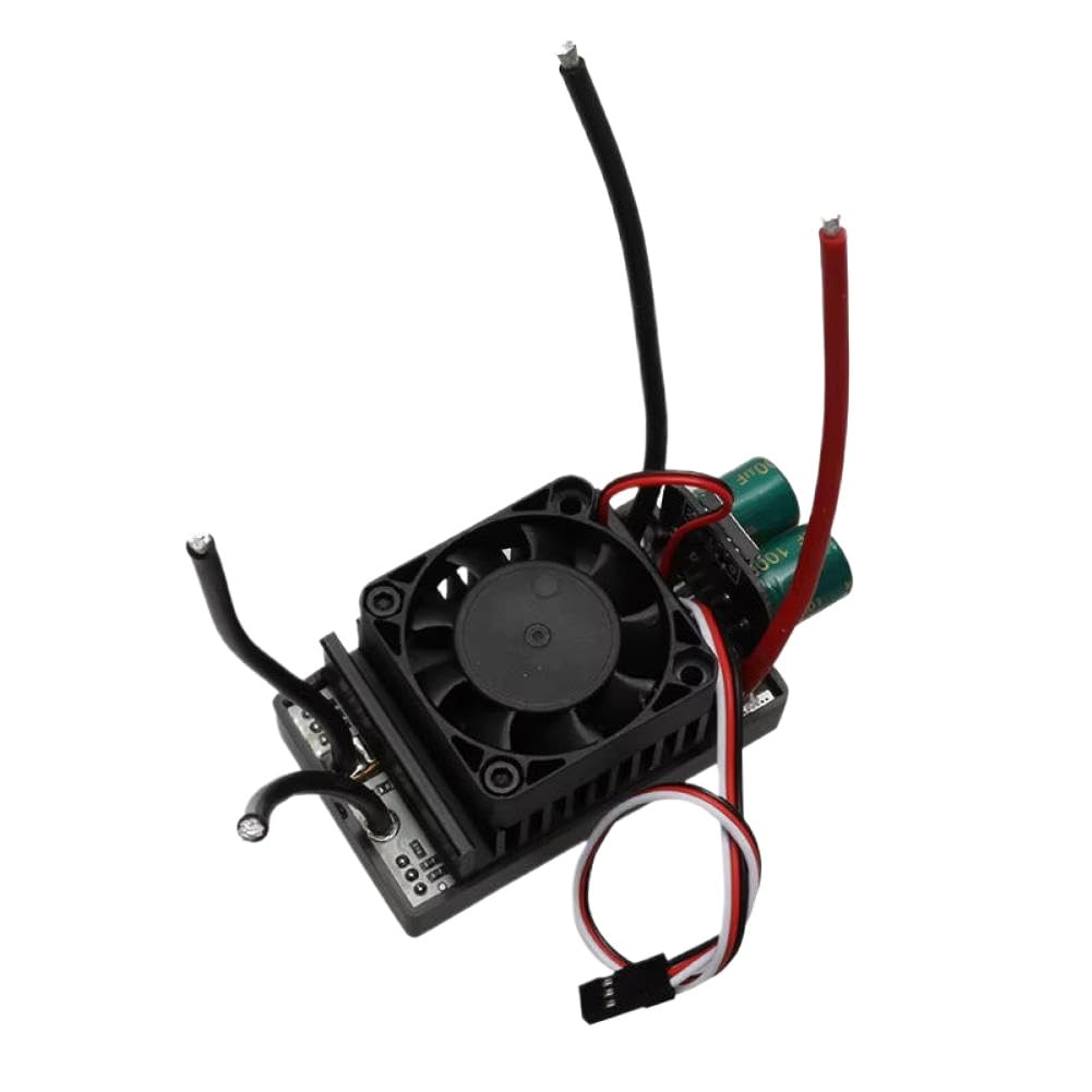 Regolatore di velocità del motore del tosaerba RC 12V 24V 110A ESC spazzolato a doppia via 1000W con ventola di raffreddamento