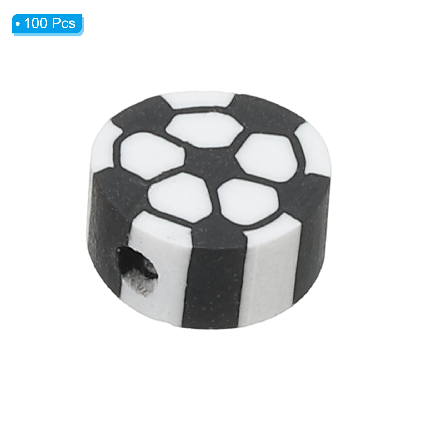 PATIKIL 50 Sportball Perlen 12mm & 4m Elastisches Seil – Fußball Acryl Perlen Für Armbänder, DIY Schmuck