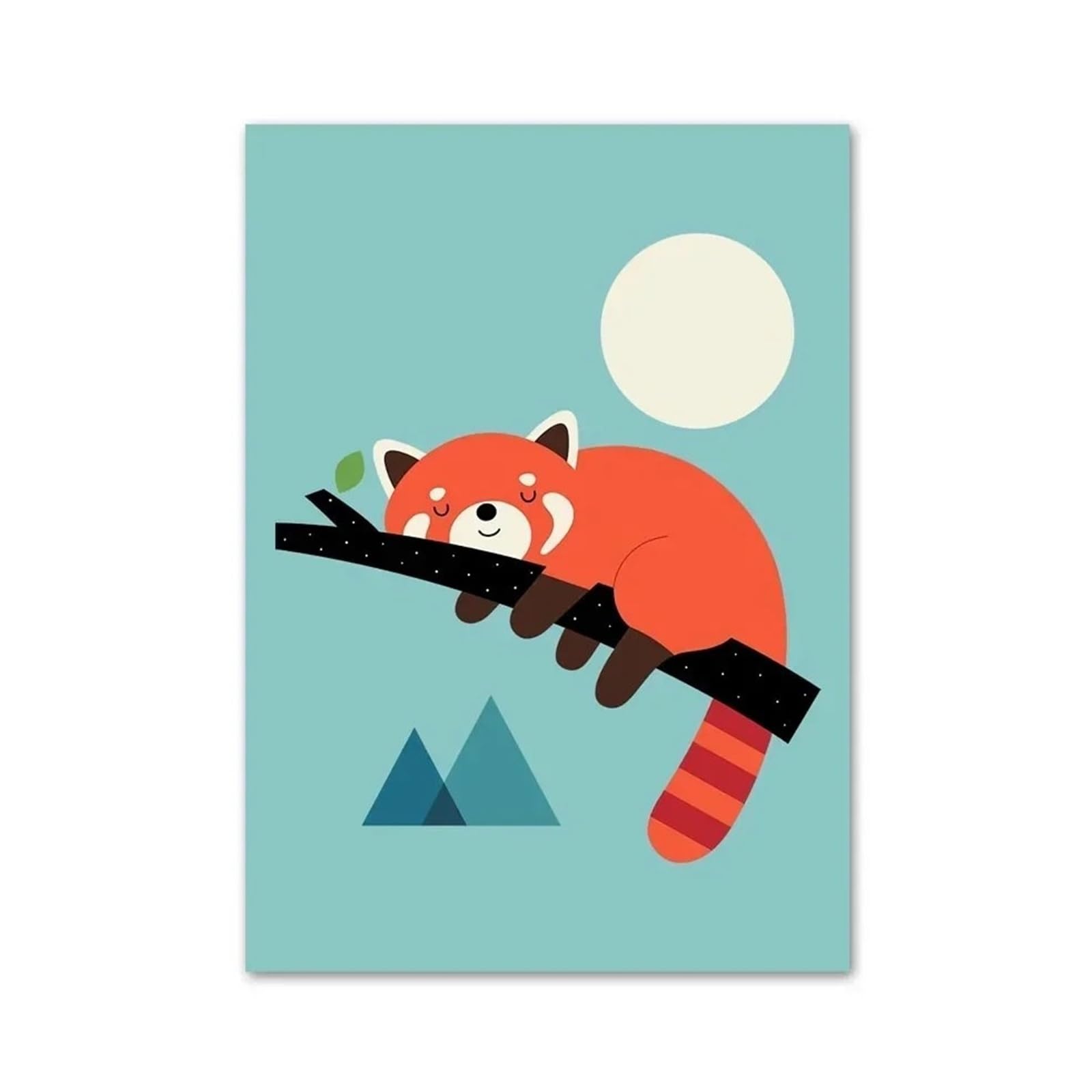 BYAMBD Aesthetic Pictures Cute Koala Sloth Fox Elephant Raccoon Wall Art Canvas Painting Nordic Posters And Prints Cartoon Wall Pictures Kids Room Decor