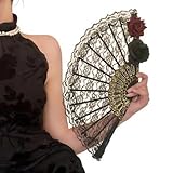 Halloween Black Lace Rose Hand...