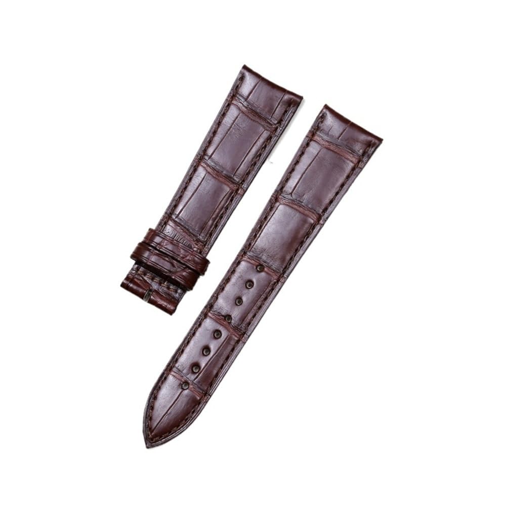 Bracelet montre 21mm en cuir marron et noir à extrémité incurvée pour modèle Master - 8
