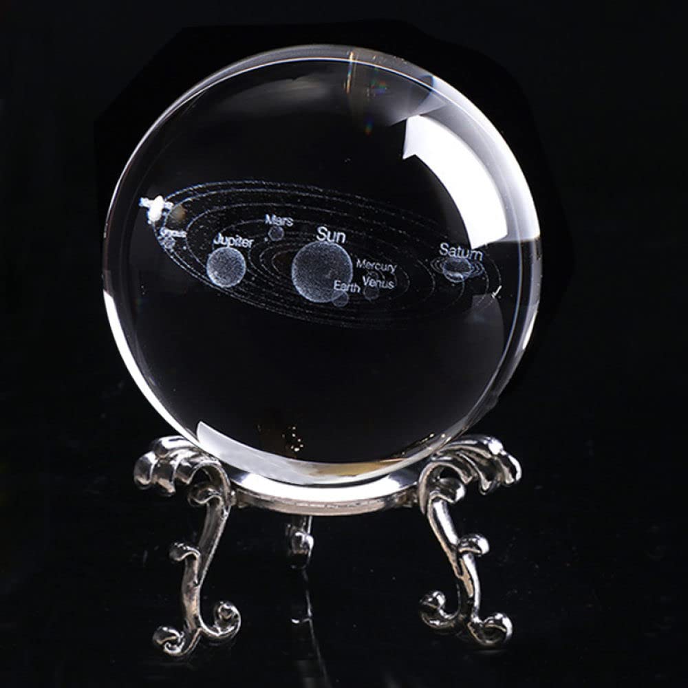 60mm 3D kryszta?owa kula grawerowana na szkle miniaturowa r¨®?a Model kula kryszta?owa ozdoba do r?kodzie?a Globe akcesoria do dekoracji domu, 4,4