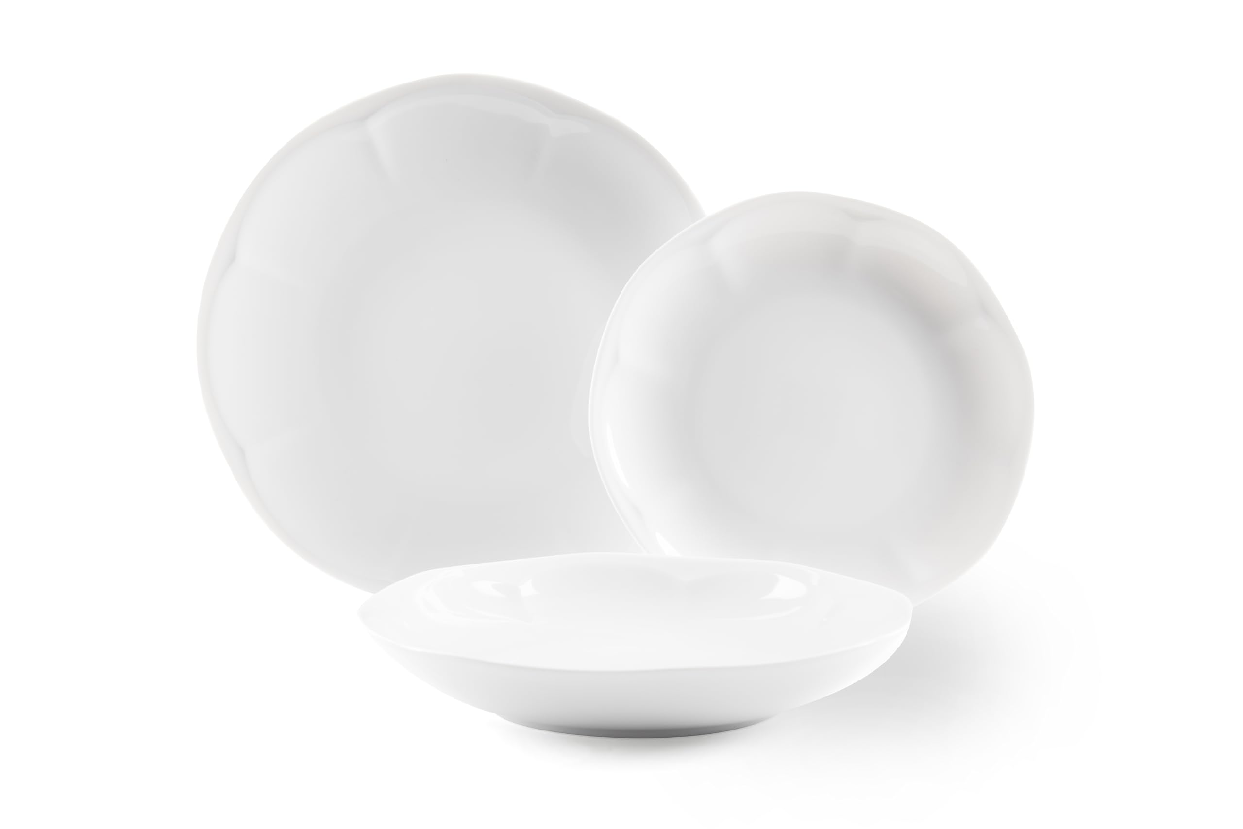 Excelsa Caterina - Vajilla de 18 piezas, porcelana, blanco, 6 personas